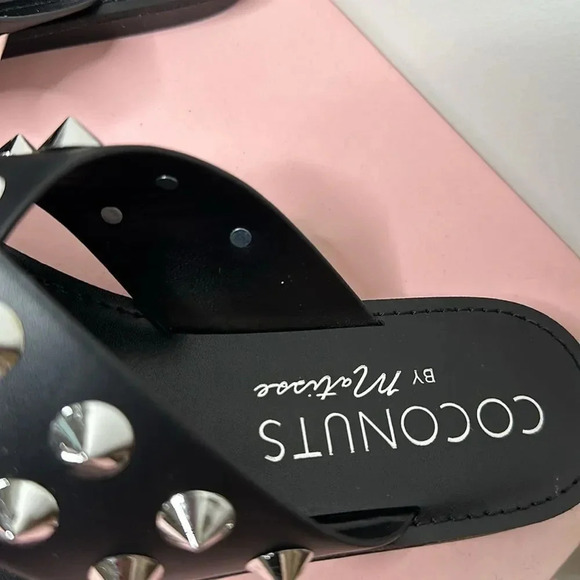 COCONUTS by Matisse Black Studded Slide - Picture 7 of 8